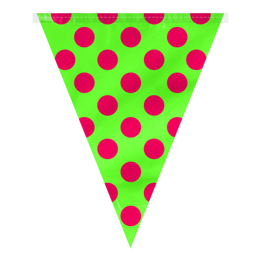 12ft Red/Green Dots Flag Banner