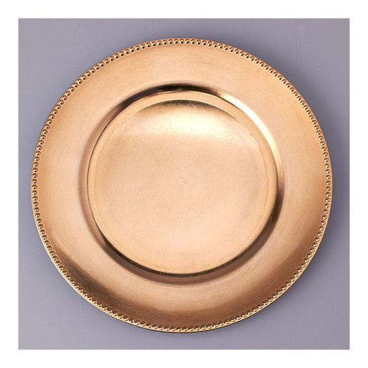 13" Plastic Charger Plate Gold