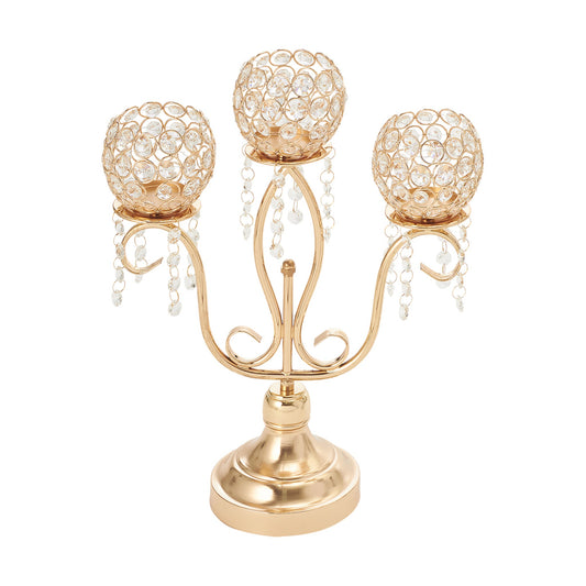 16" Arm Candle Holder Gold 3ct