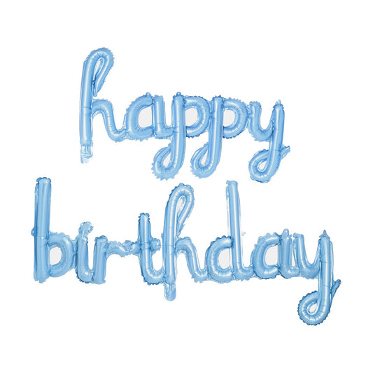 16 Happy Birthday Balloon L.Blue
