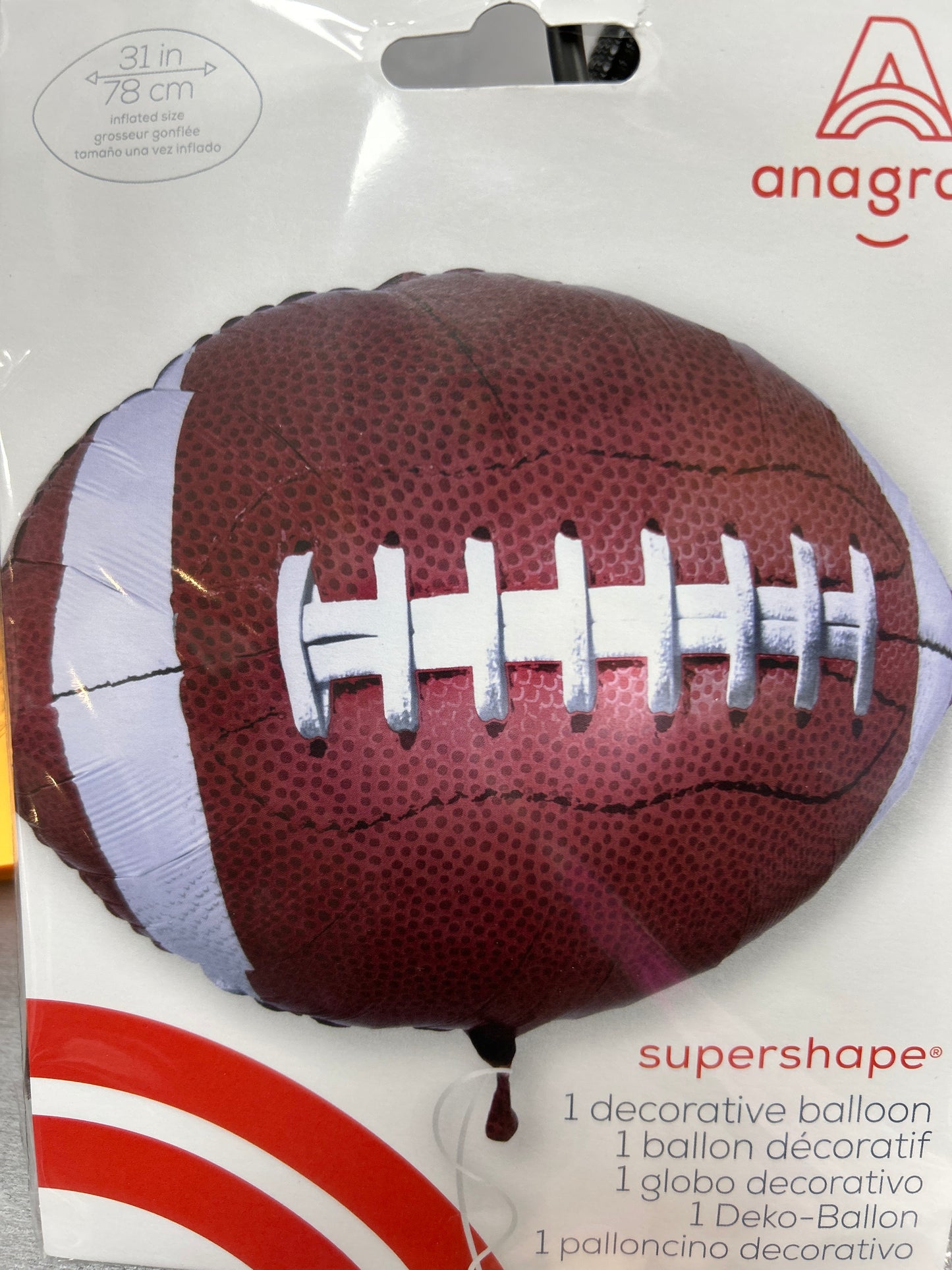 Super Shape Football Foil Balloon 31"