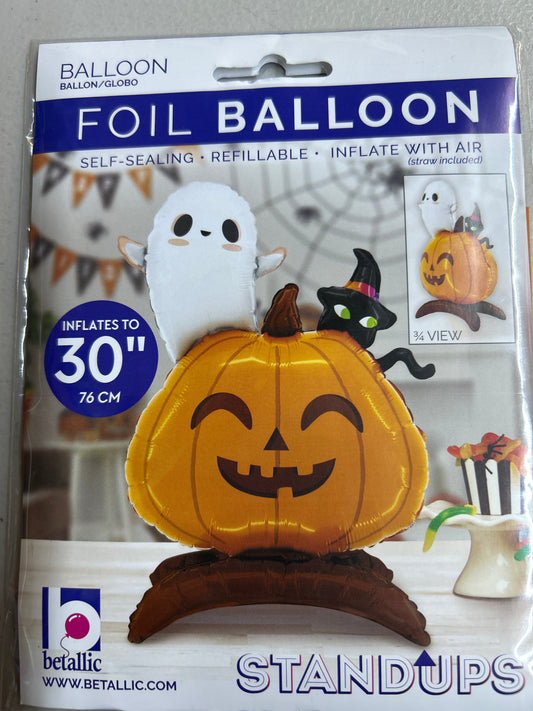 30" Foil Shape Stand-up Jack-o-Lantern