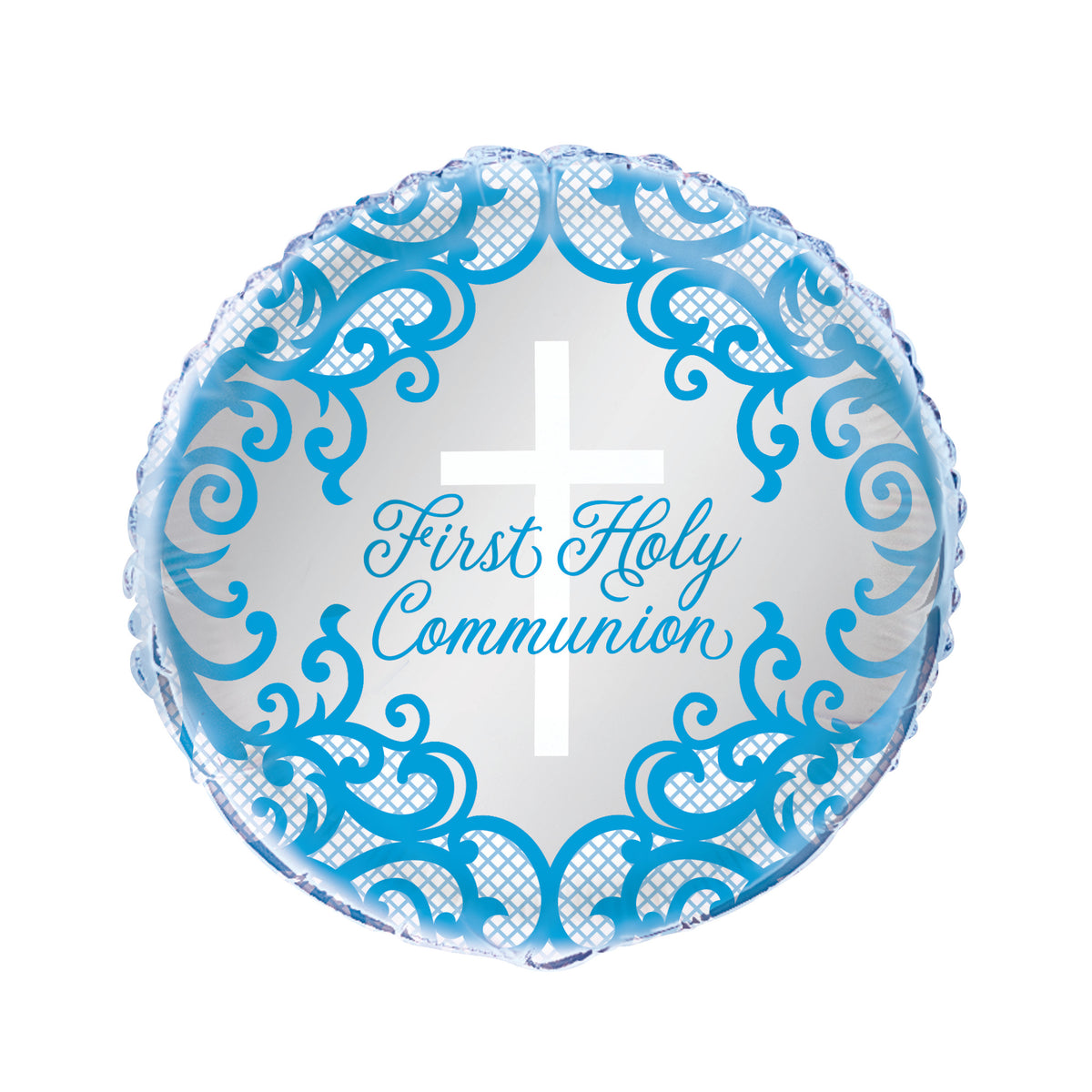 18” Foil Balloon Blue Communion