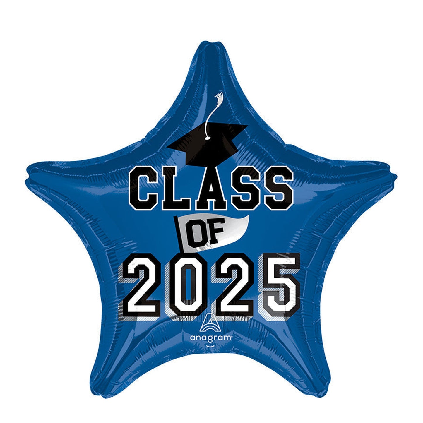 Grad Star Blue Foil Balloon 18"