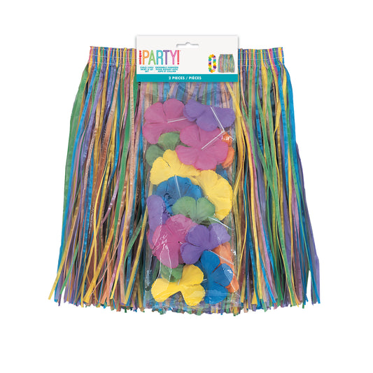 Child Luau Skirt & Lei Set