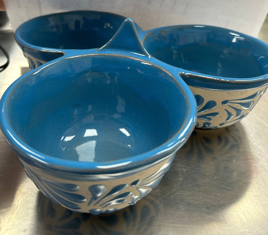 Salsera triple Azul