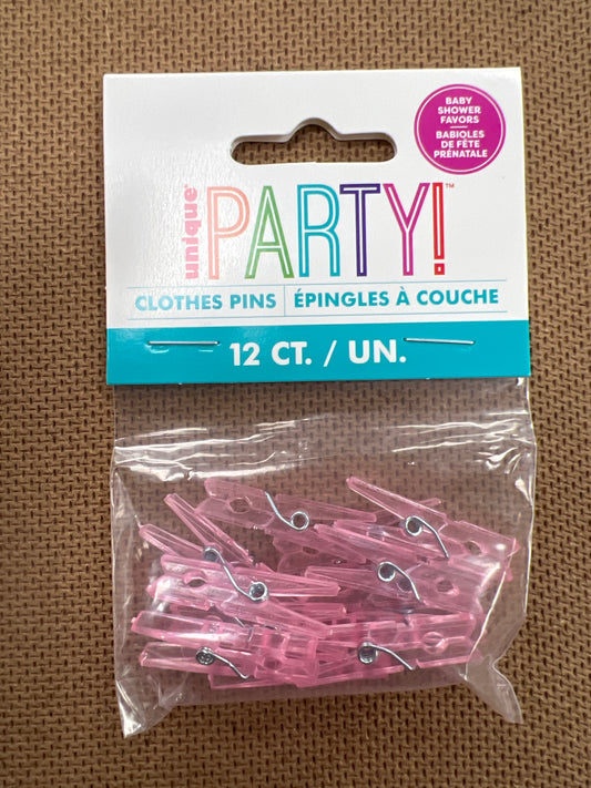 Baby Pink Clothes Pins
