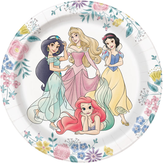 7" Plate Princess 8ct