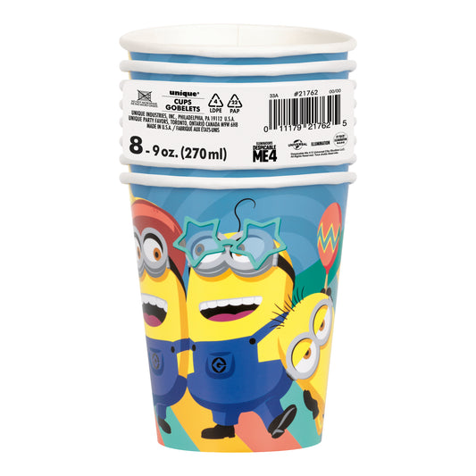 Vasos de papel de los Minions 8 unidades