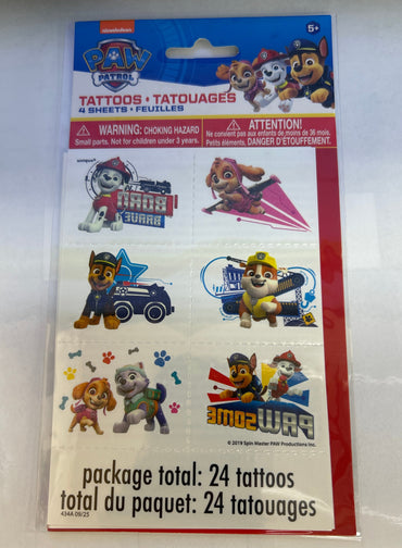 Paw Patrol Tattoos 24ct
