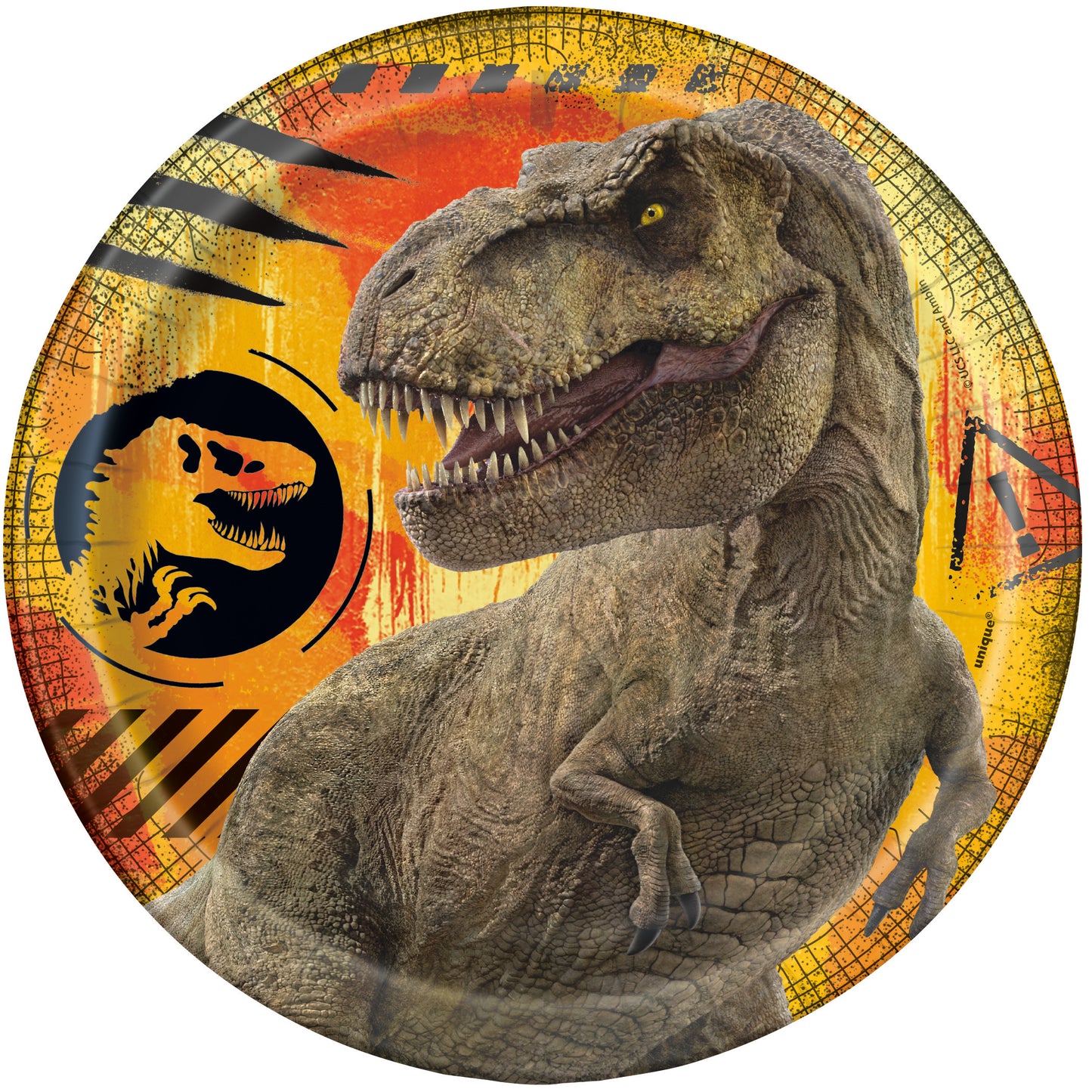 7" Plate Jurassic 8ct