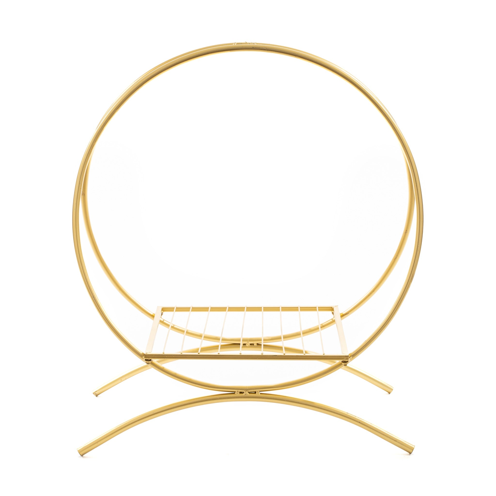 24" Floral Twin Hoop Ctp Gold