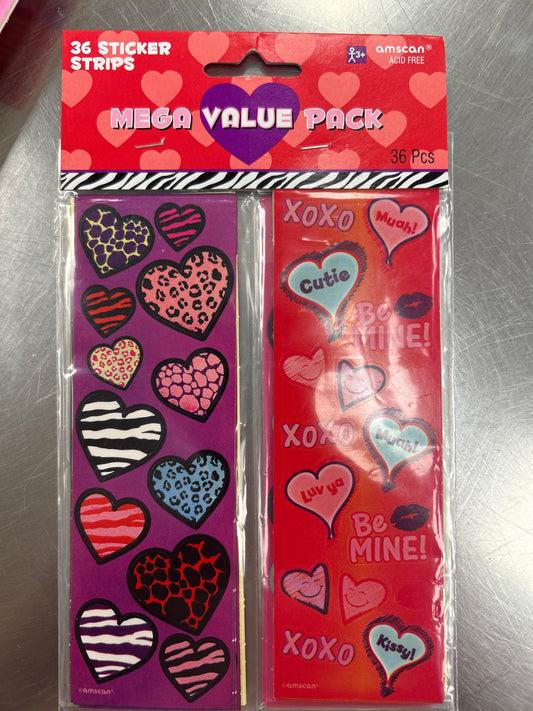 Valentine’s Trendy Strip Stickers