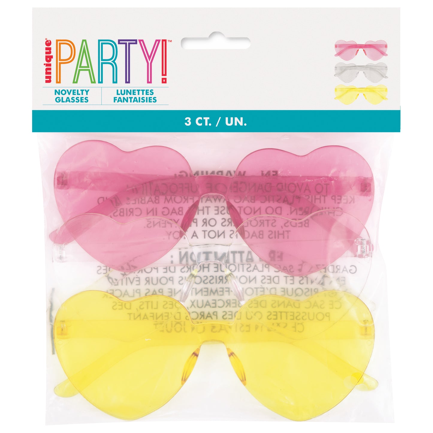 Heart Shaped Glasses 3ct