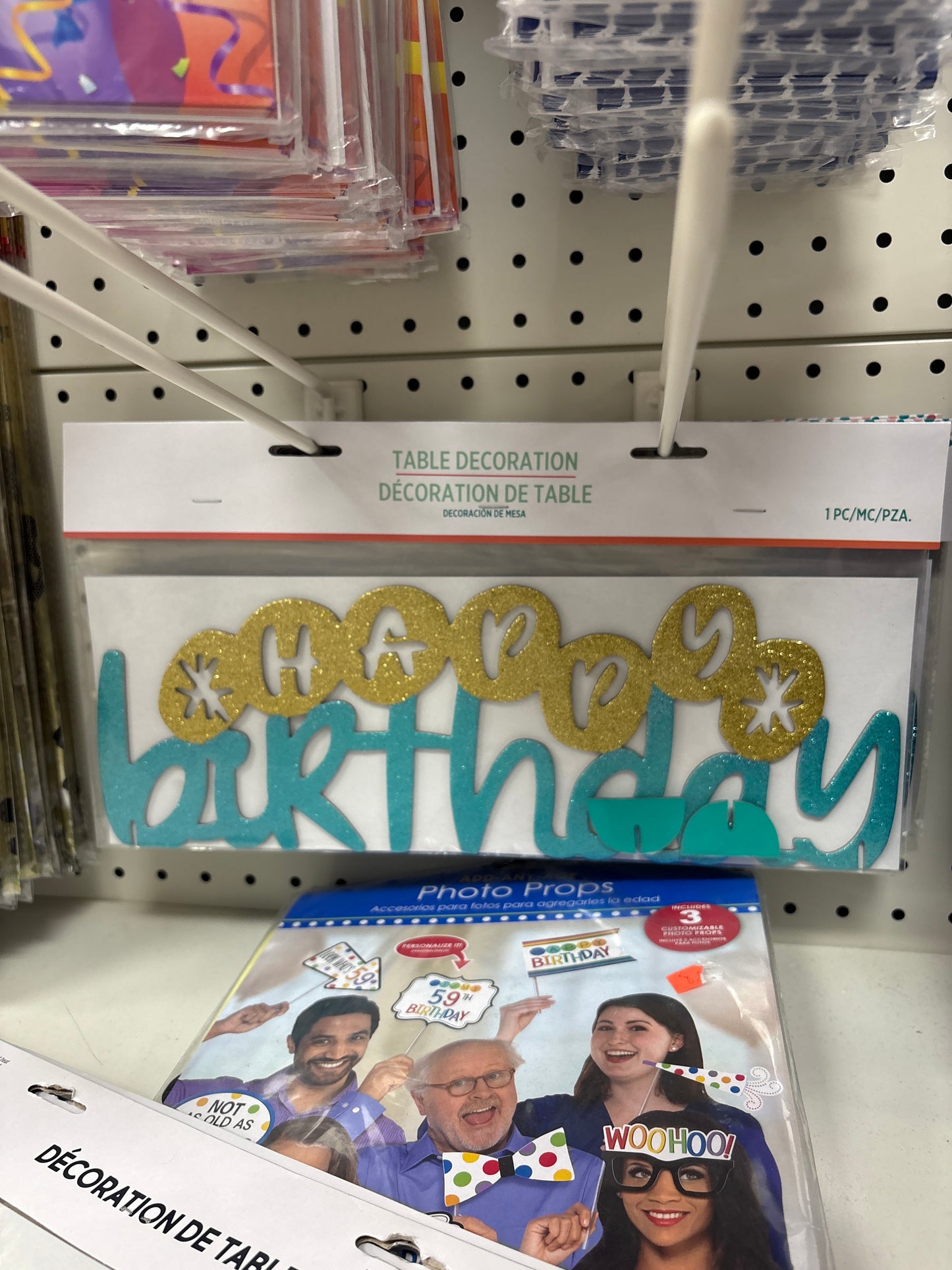 Table Centerpiece Glitter Happy Cake Day