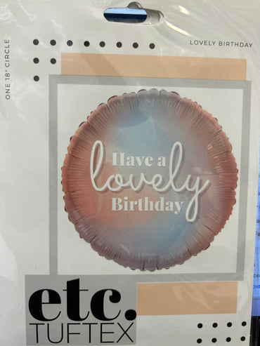 18” Lovely Birthday Foil Balloon