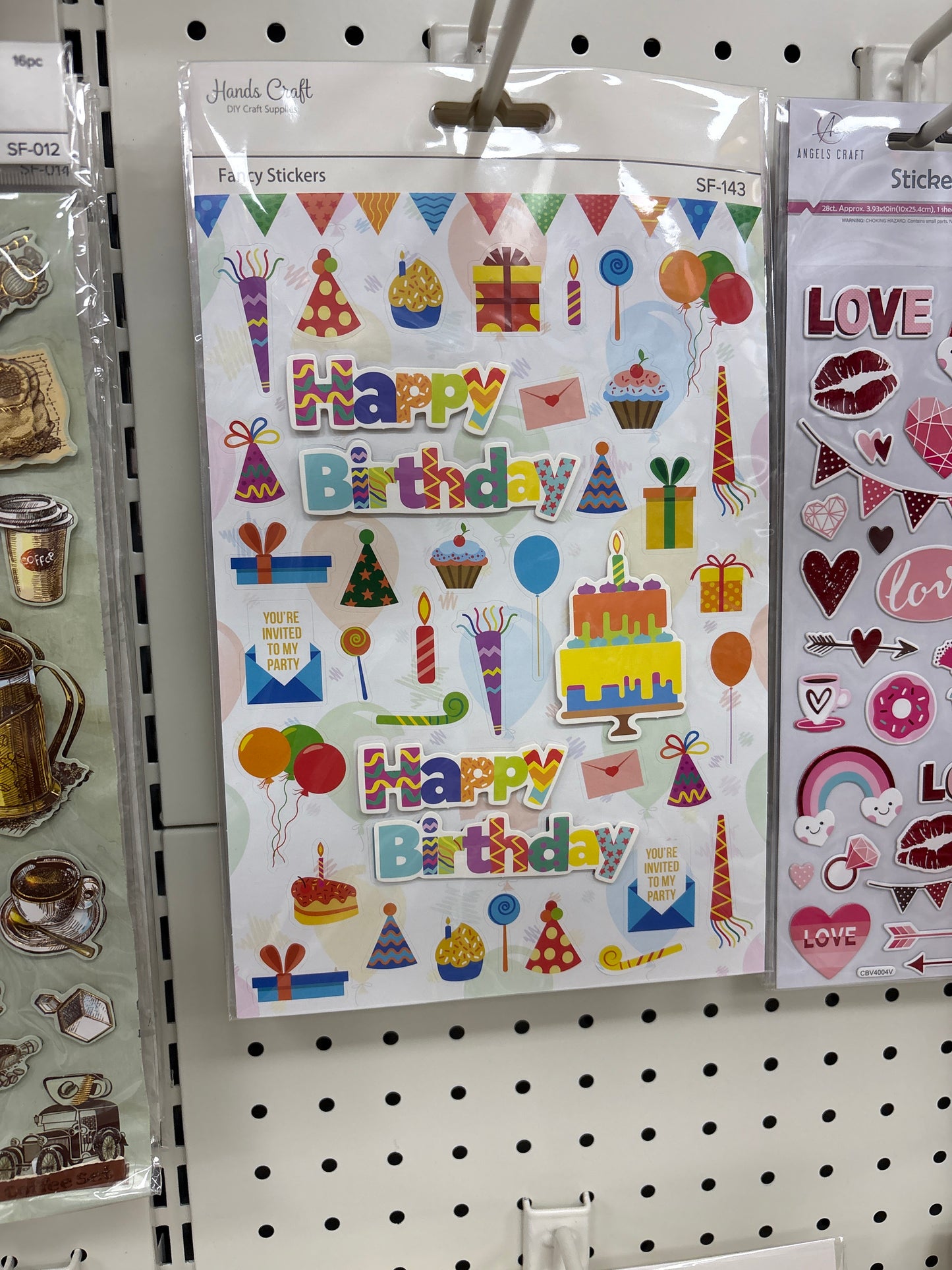 Pegatina 3D de Feliz Cumpleaños