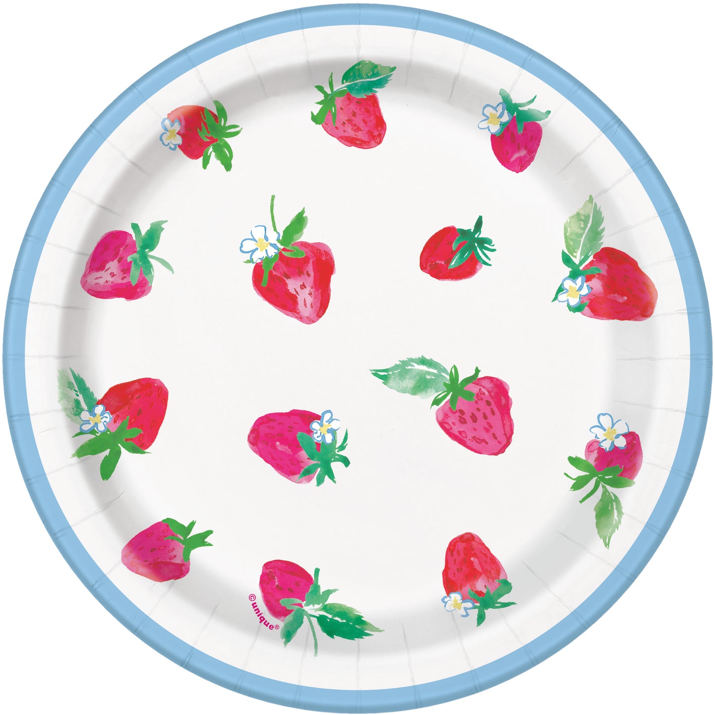 7" Plate Strawberry 8ct