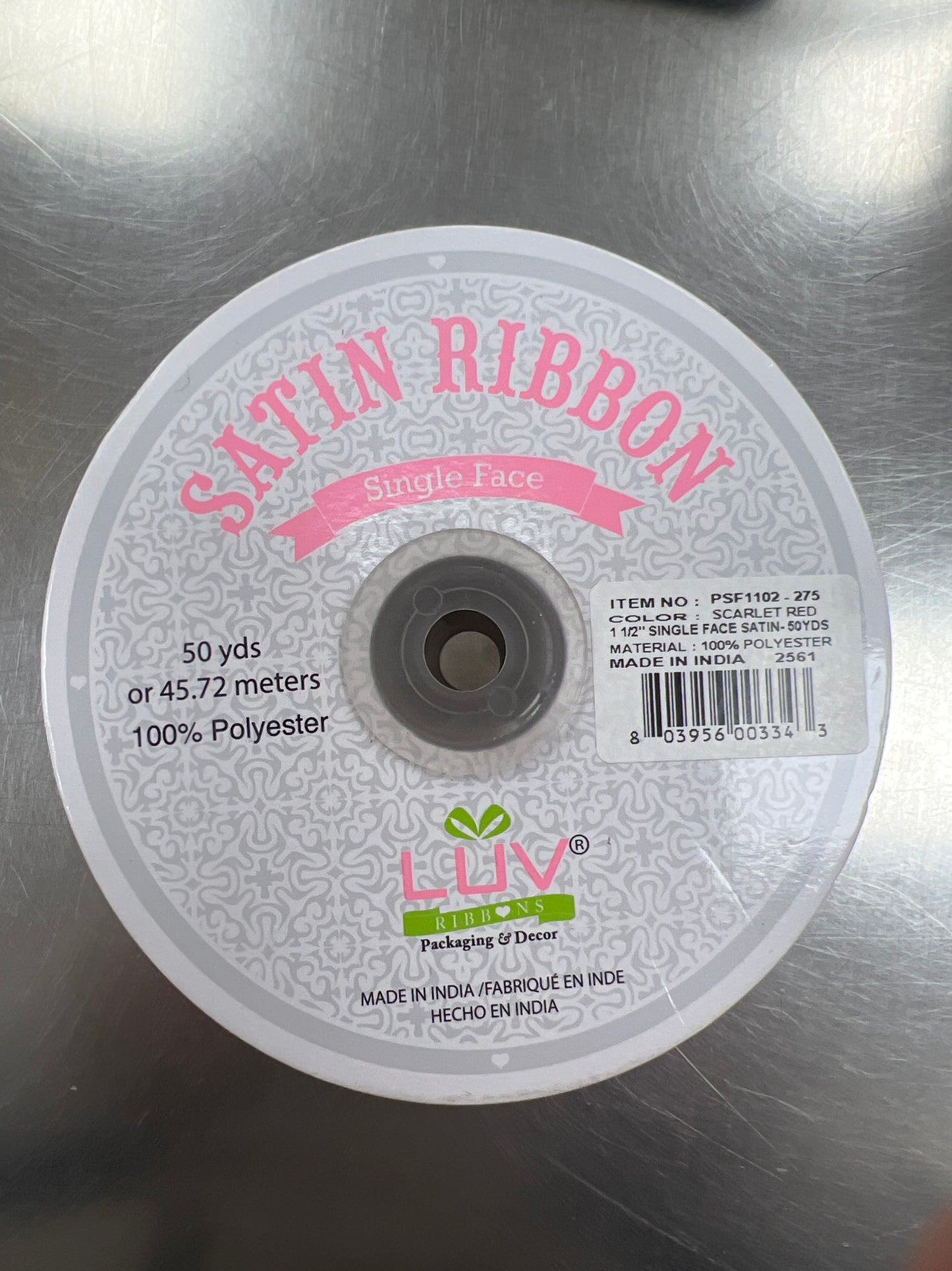 1 1/2 Satin Rbn SF Wine