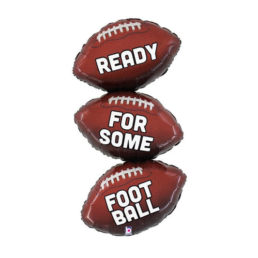 Football Trio Foil Balloon 34"
