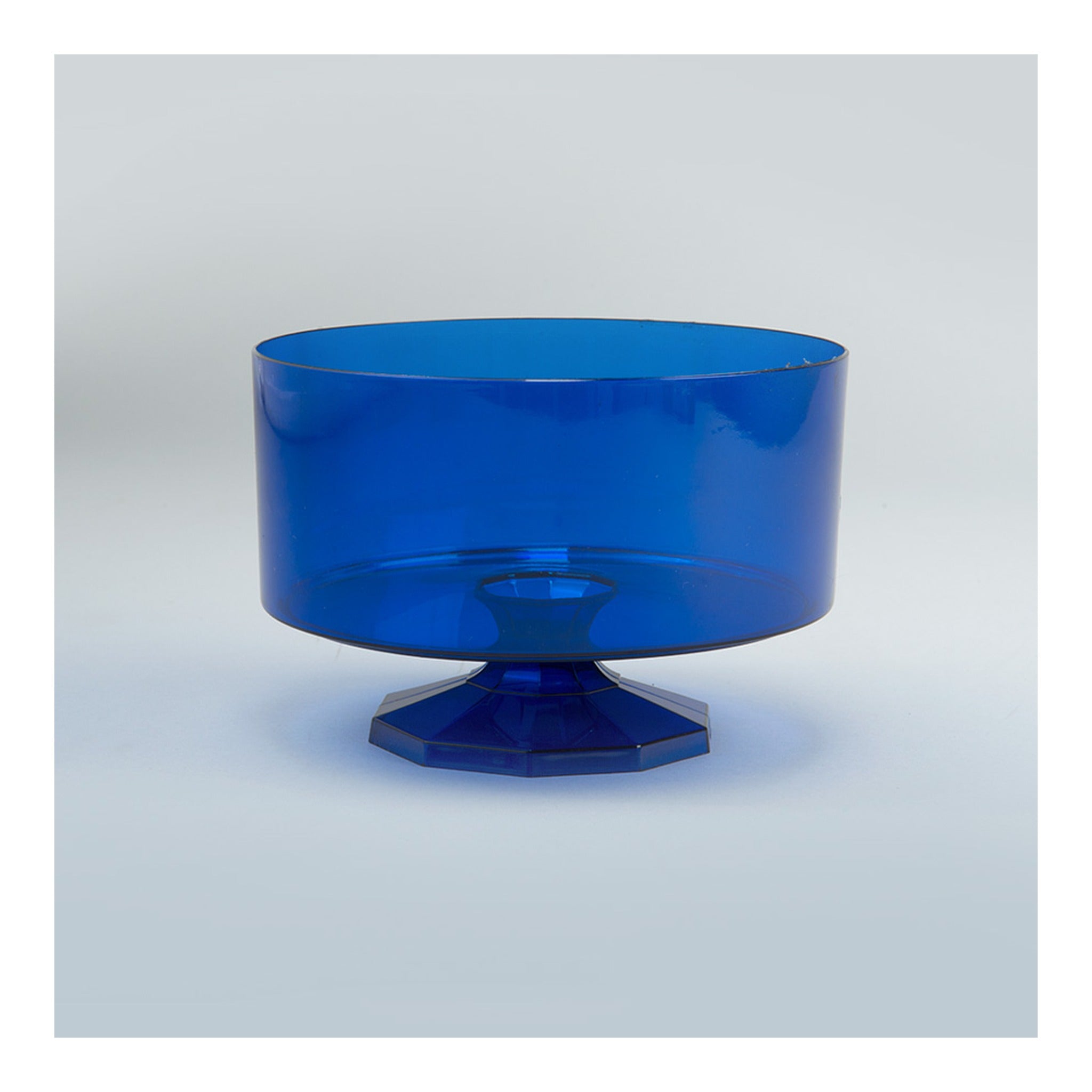 4" Plastic Trifle Pedestal Container Royal Blue