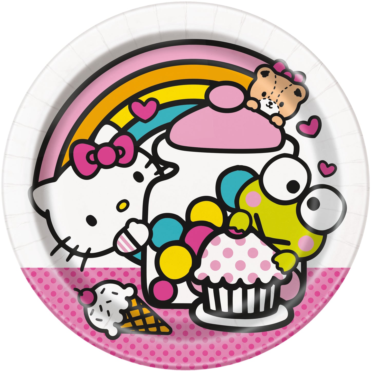 7" Plate Hello Kitty 8ct