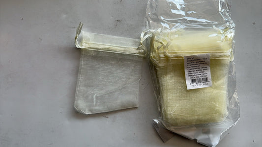 3"x4" Organza bags Ivory