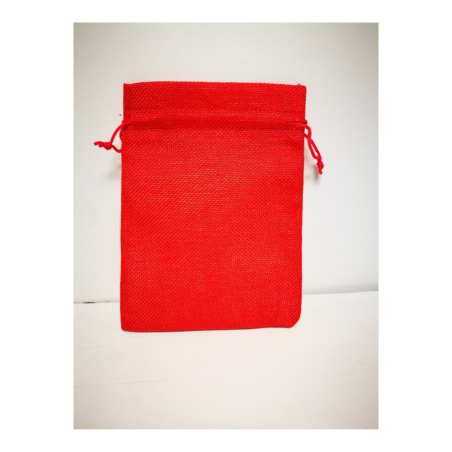 (c) 3"×4" Burlap Bag Red