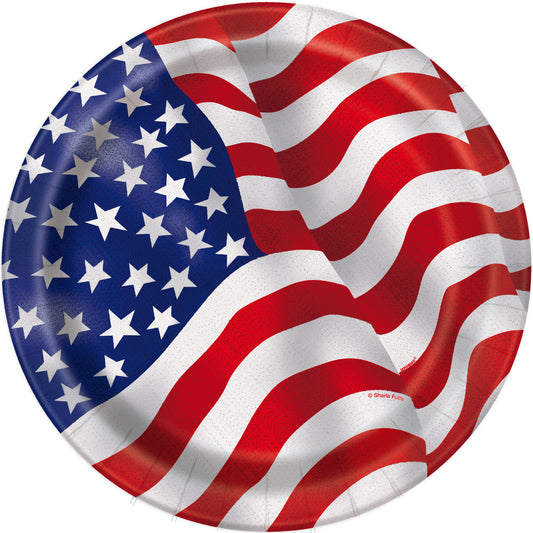 7" Plate USA 8ct