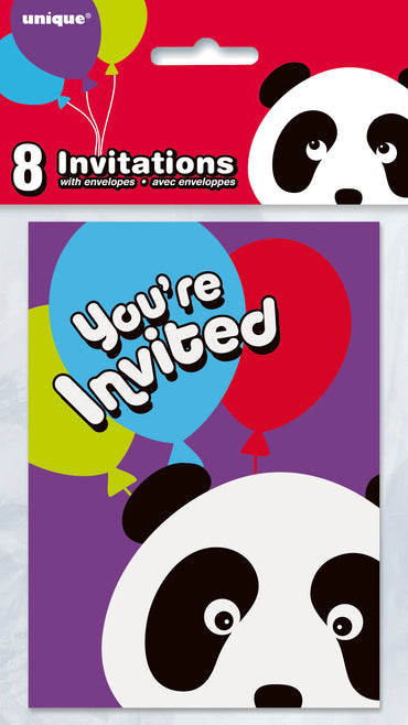 Invitación Panda 8unid.