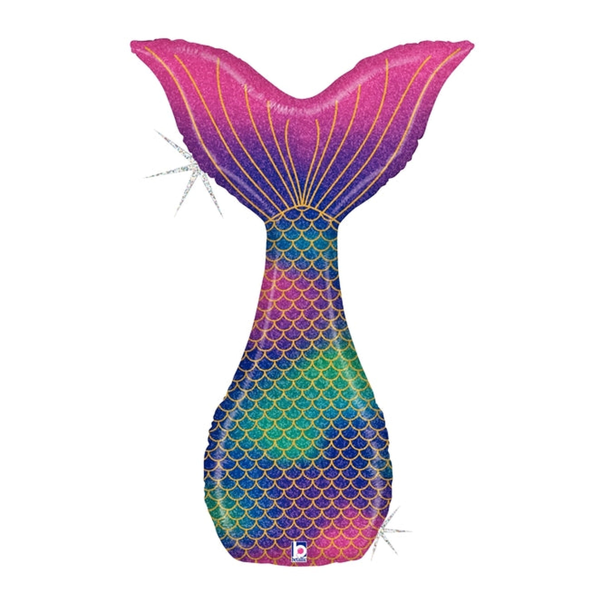 Glitter Mermaid Tail Foil Balloon 46"