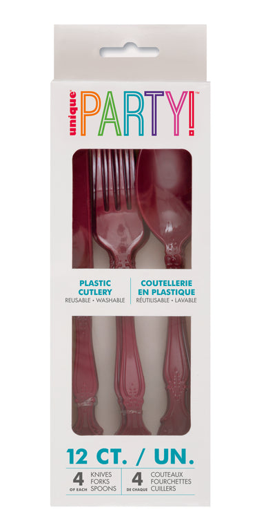 Cubiertos de plástico surtidos 12 piezas