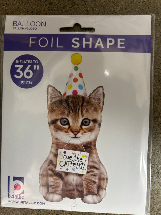 Catfetti Cat Foil Balloon 36"