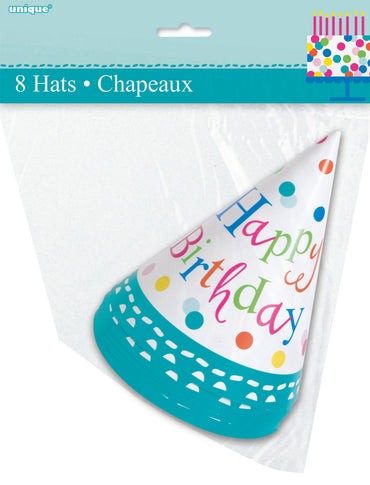 Sombrero de Cumpleaños Feliz 8 unidades