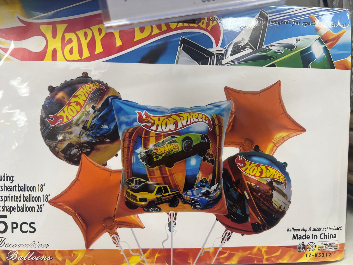 Hot Wheels Balloon Bouquets 5pc