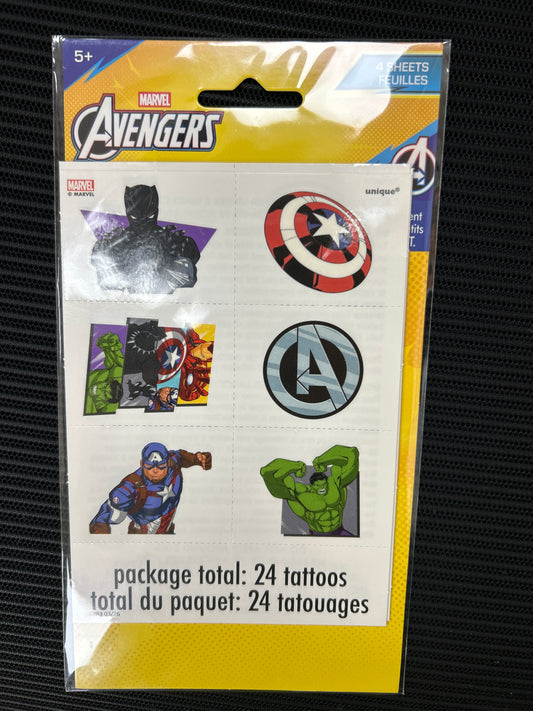 Avengers Tatuajes 24 Piezas