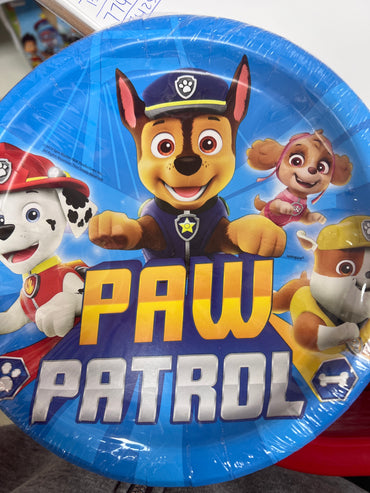 9" Plate Paw Patrol 8ct