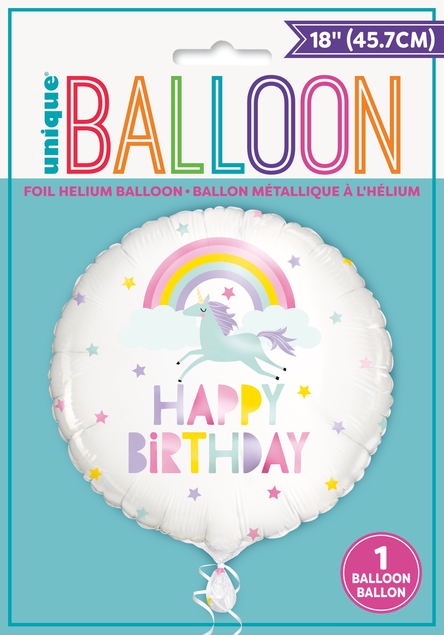 Unicorn Foil Balloon 18"