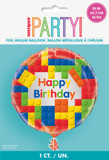 Birthday Blocks Foil Balloon 18"