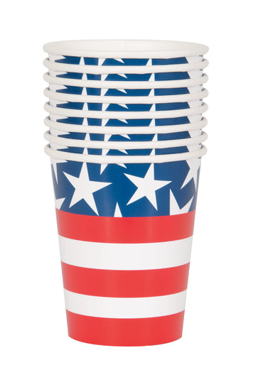 9oz Cup Star Stripe 8ct