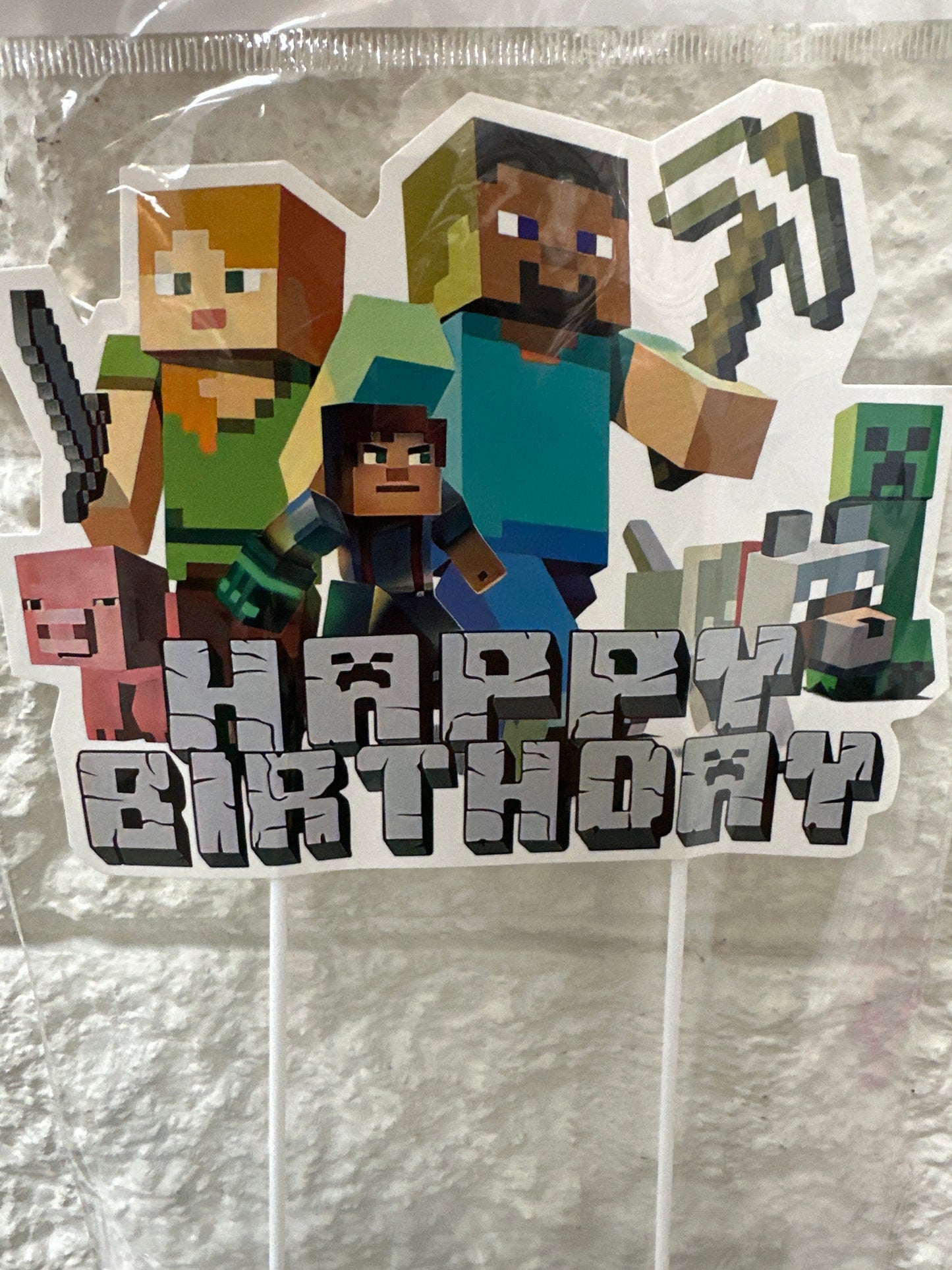 Minecraft Cake Topper