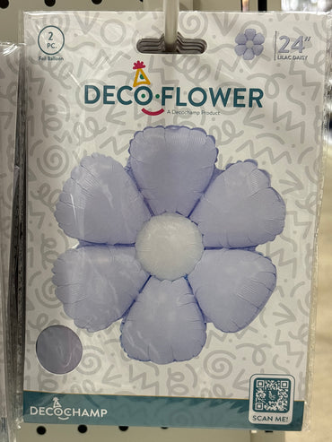 Decoration Flower Lilac Foil Balloon 24"