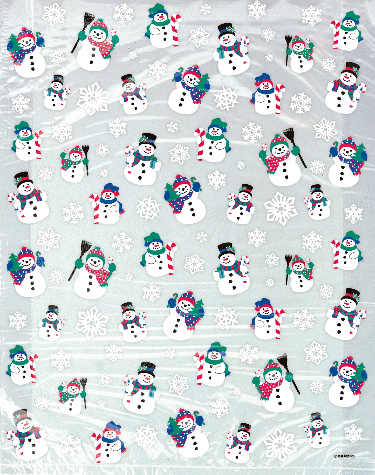 Bolsa de Celofán Muñeco de Nieve 4 unidades