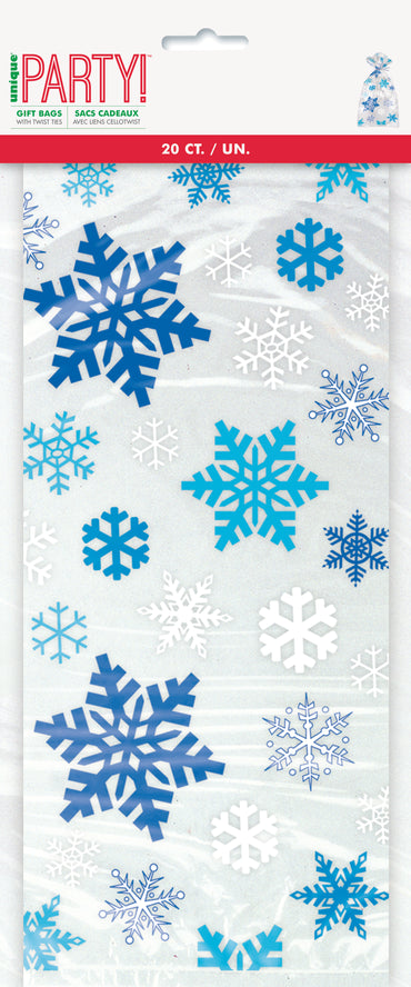 Snowflakes Cellophane Bags 20ct