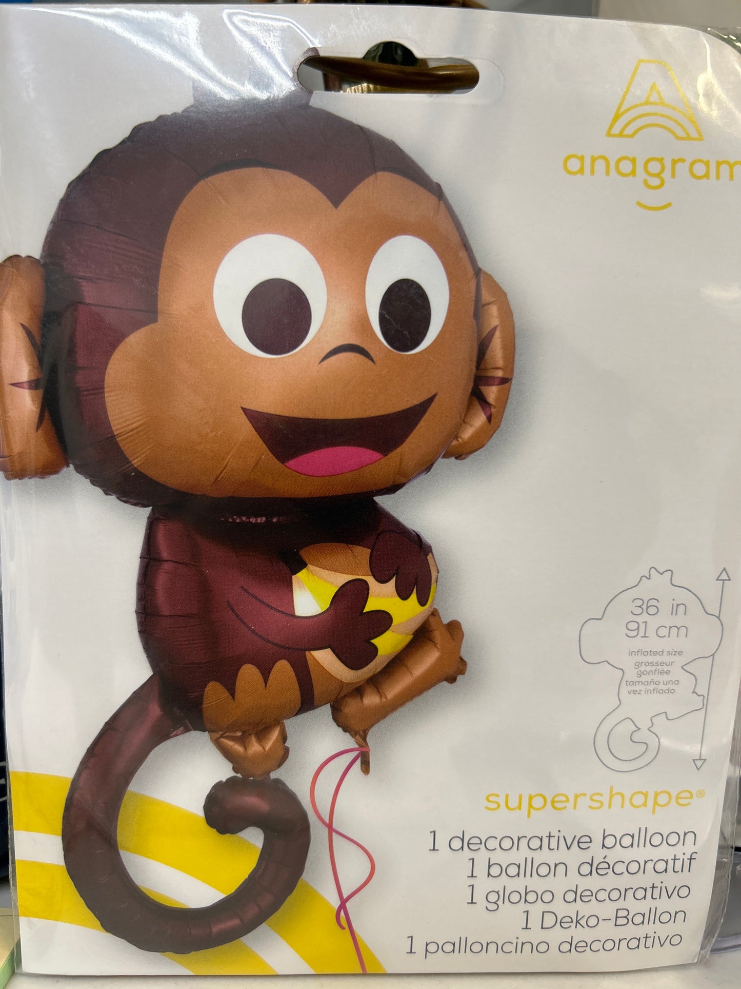 SuperShape XL Happy Monkey Foil Balloon