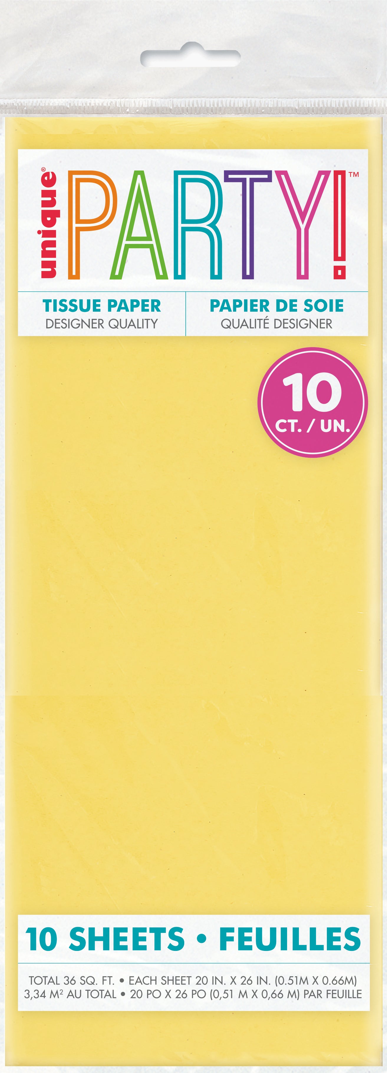 Assorted Yellow Tissue Sheet