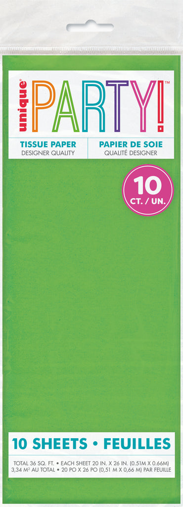 Assorted Lime Green Tissue Sheet