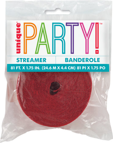 Crepe Streamer Red
