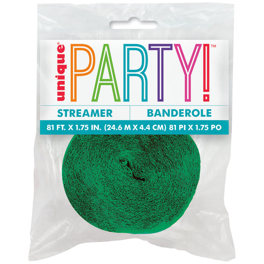Crepe Streamer Emerald