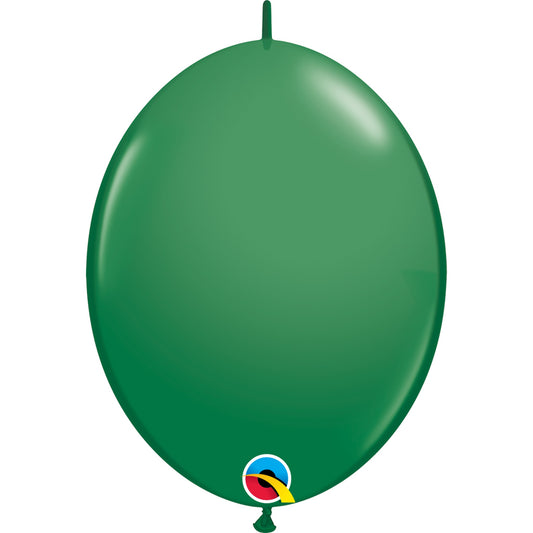 Qualatex Balloon Qlink Green 50ct Latex Balloon 12"